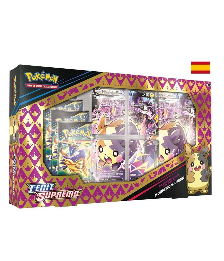 Juego de cartas pokemon tcg morpeko v - union 12.5 playmat box cenit supremo español