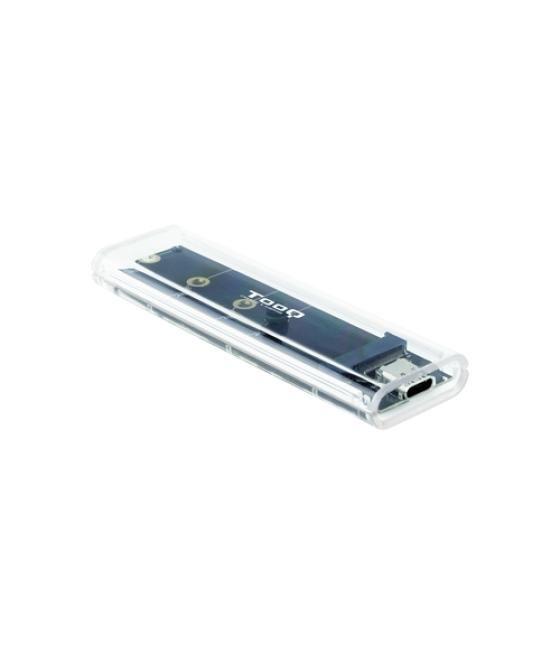 Caja ext. m.2 ngff/nvme usb3.1 gen2 usb-c rgb tran