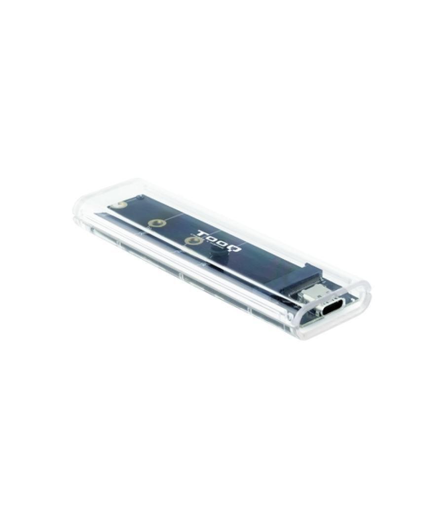Caja ext. m.2 ngff/nvme usb3.1 gen2 usb-c rgb tran