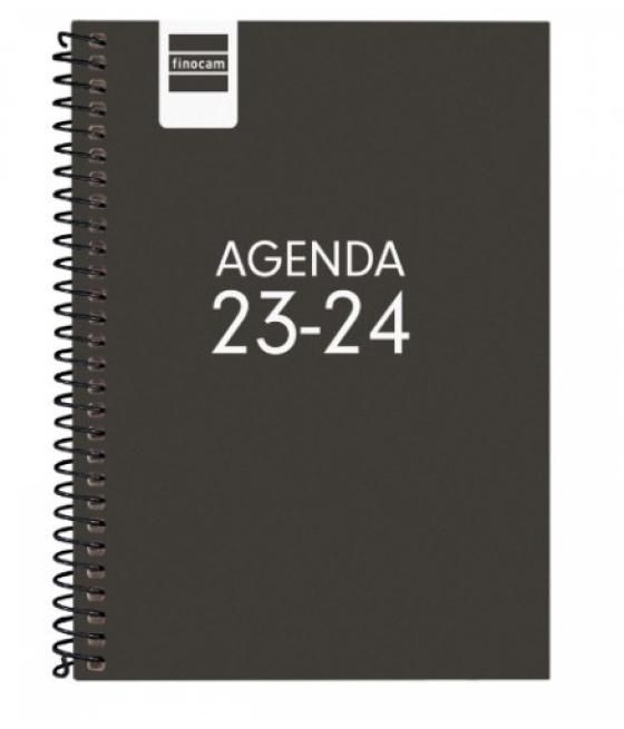 Agenda escolar 2023-2024 8º 120x164 semana vista horizontal cool negro finocam 645000324