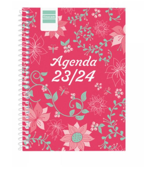 Agenda escolar 2023-2024 8º 120x164 semana vista horizontal cool floral finocam 645000624