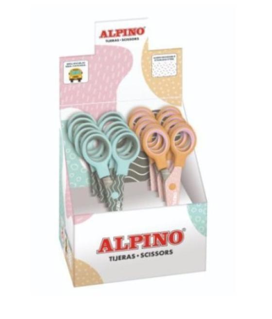 Expositor 12 tijeras escolares color pastel alpino pt0051