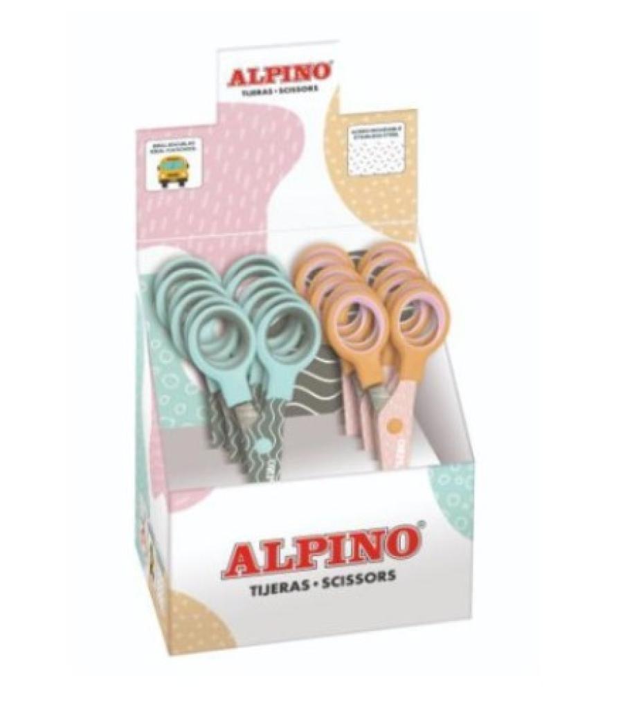 Expositor 12 tijeras escolares color pastel alpino pt0051