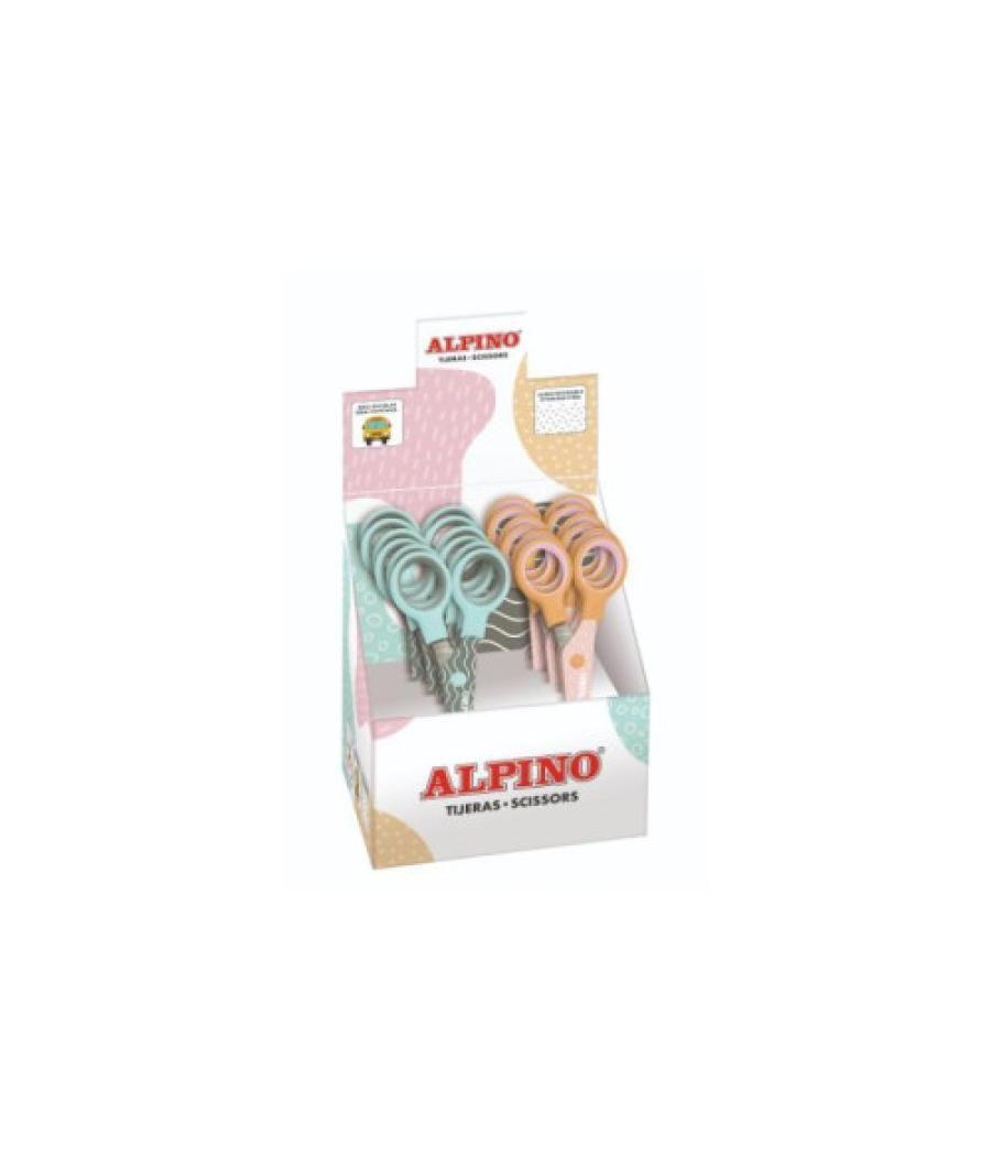 Expositor 12 tijeras escolares color pastel alpino pt0051