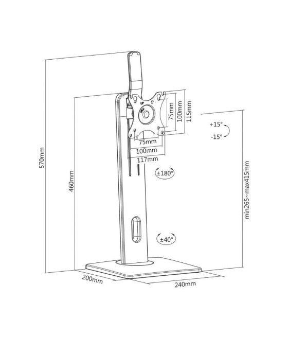 Soporte para Monitor Aisens DT32TSR-063/ hasta 7kg - Imagen 5