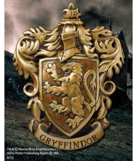 Escudo de pared the noble collection harry potter casa gryffindor resina 20 x 28 cm