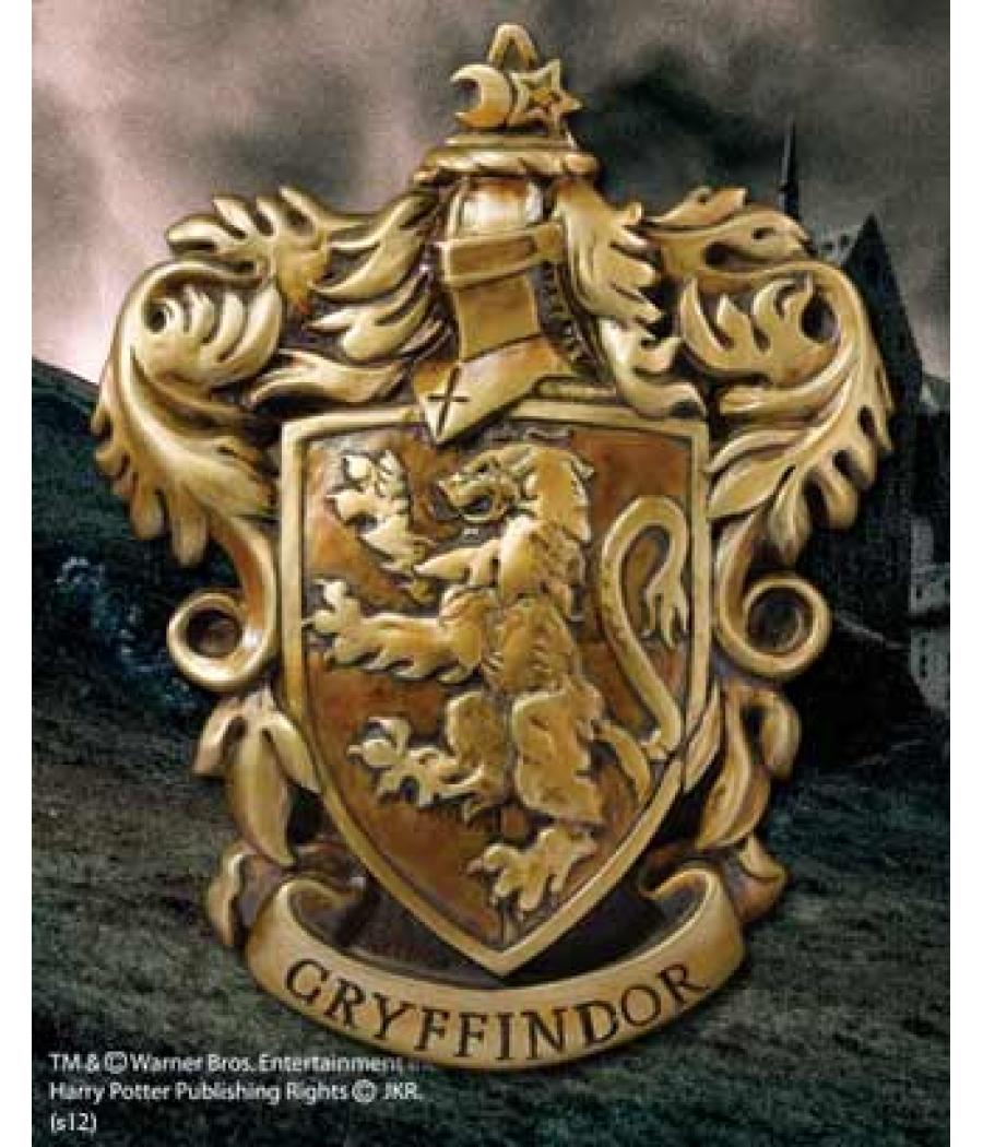 Escudo de pared the noble collection harry potter casa gryffindor resina 20 x 28 cm