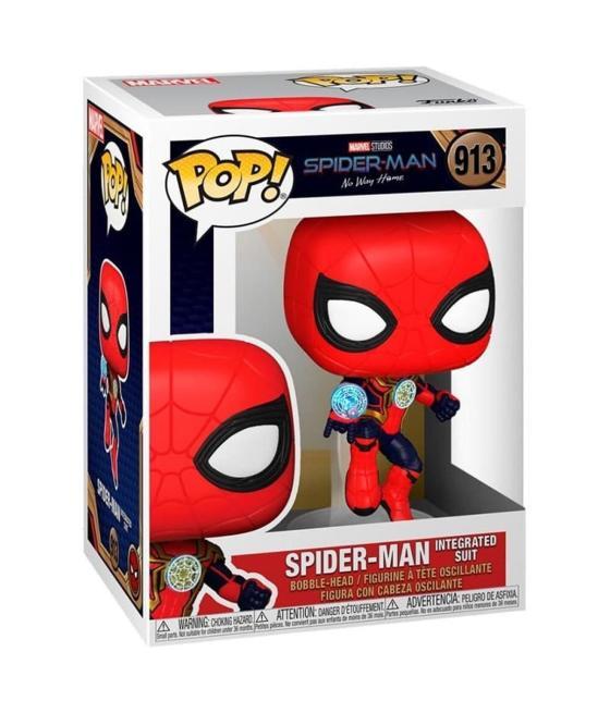 Funko pop marvel spiderman no way home spider - man traje integrado 56829