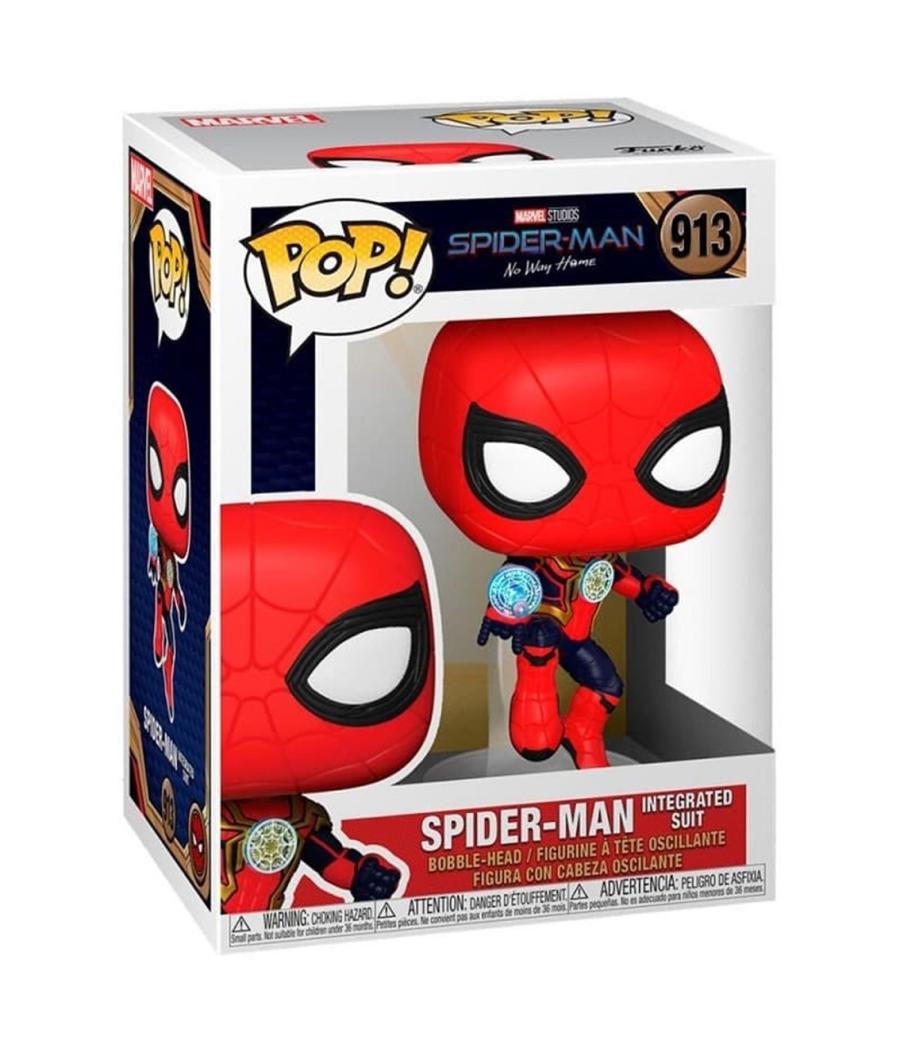 Funko pop marvel spiderman no way home spider - man traje integrado 56829