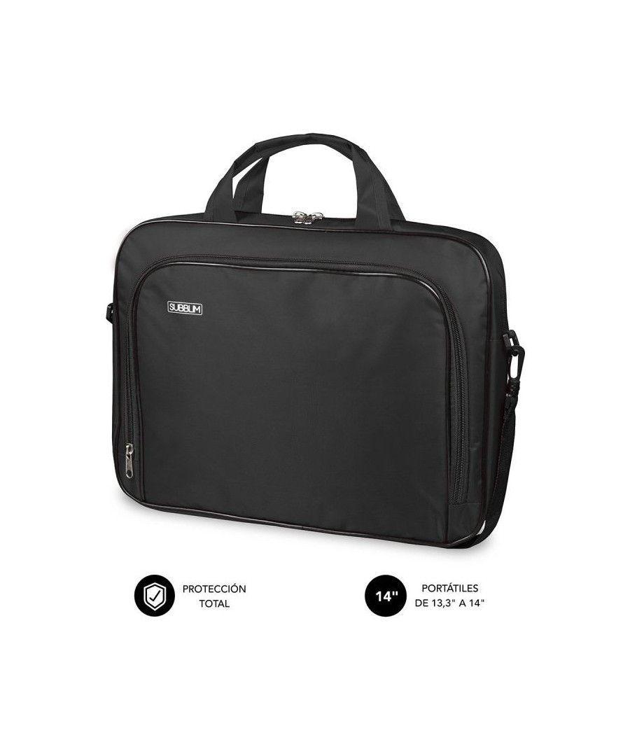 Maletín Subblim Oxford para Portátiles hasta 14'/ Negro - Imagen 1