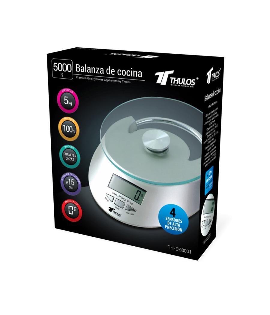 Bascula de cocina digital thulos th - ds8001 carga maxima 5kg