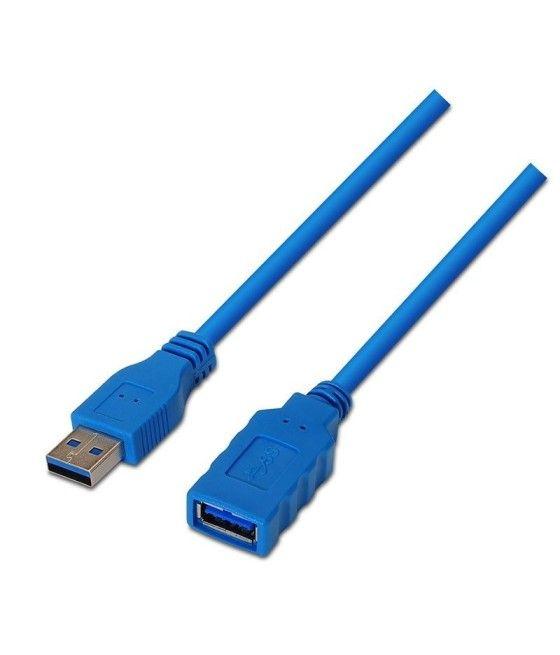 Cable Alargador USB 3.0 Aisens A105-0046/ USB Macho - USB Hembra/ 2m/ Azul - Imagen 1