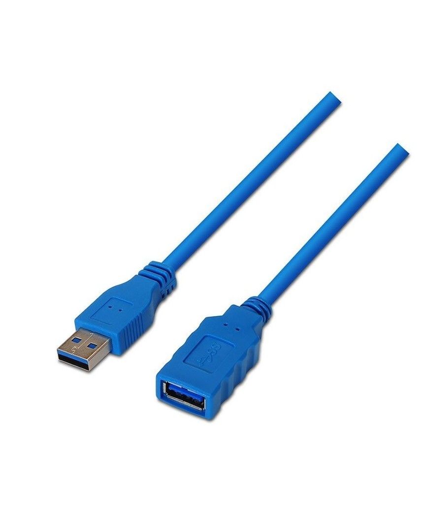 Cable Alargador USB 3.0 Aisens A105-0046/ USB Macho - USB Hembra/ 2m/ Azul - Imagen 1