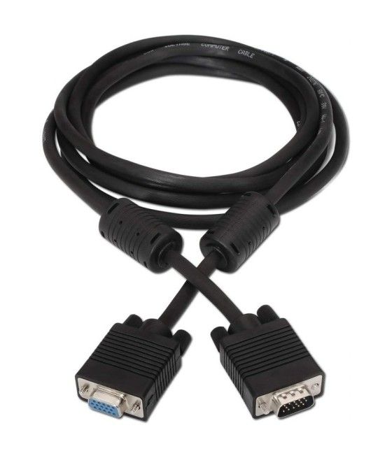 Cable Alargador SVGA Aisens A113-0078/ VGA Macho - VGA Hembra/ 1.8m/ Negro - Imagen 2