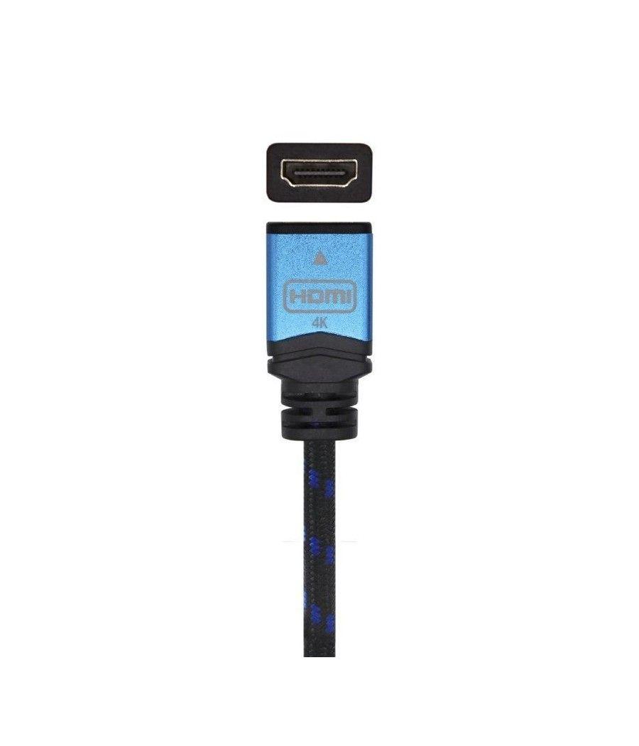 Cable Alargador HDMI Aisens A120-0453/ HDMI Macho - HDMI Hembra/ 2m/ Negro/ Azul - Imagen 2