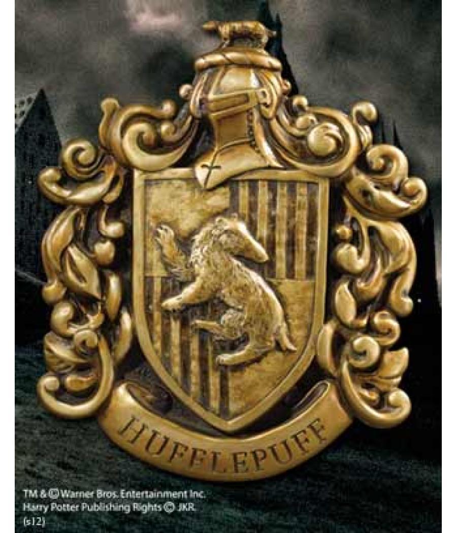 Escudo de pared the noble collection harry potter casa hufflepuff resina 20 x 28 cm