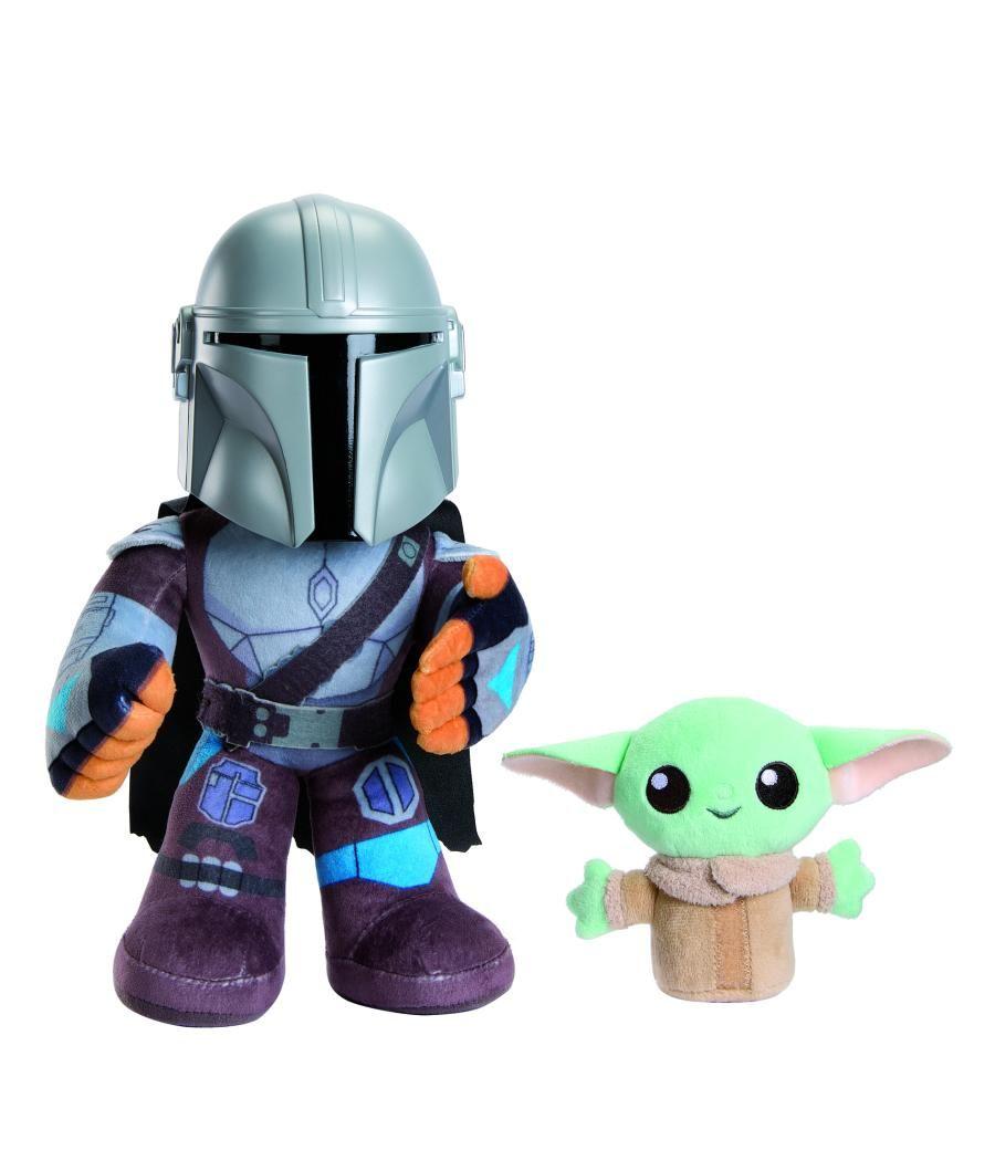 Peluche mattel star wars clan de dos mandalorian y grogu