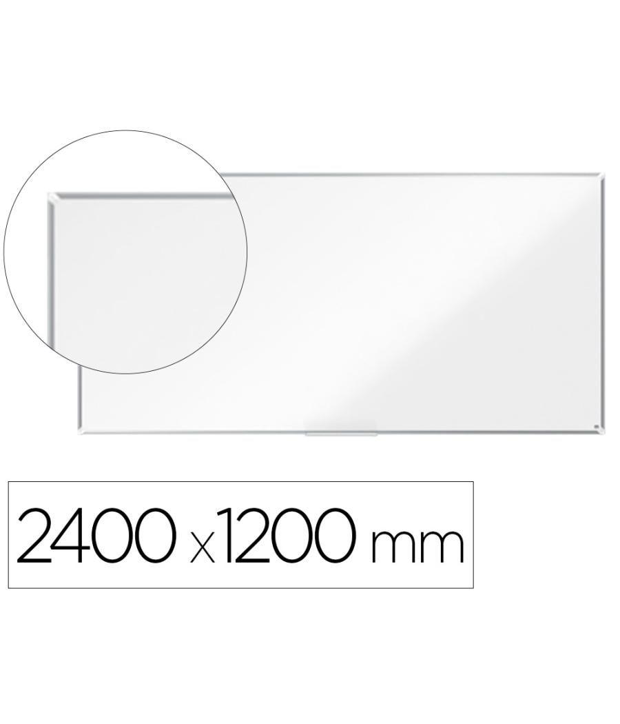 Pizarra blanca nobo premium plus acero lacado magnética 2400x1200 mm