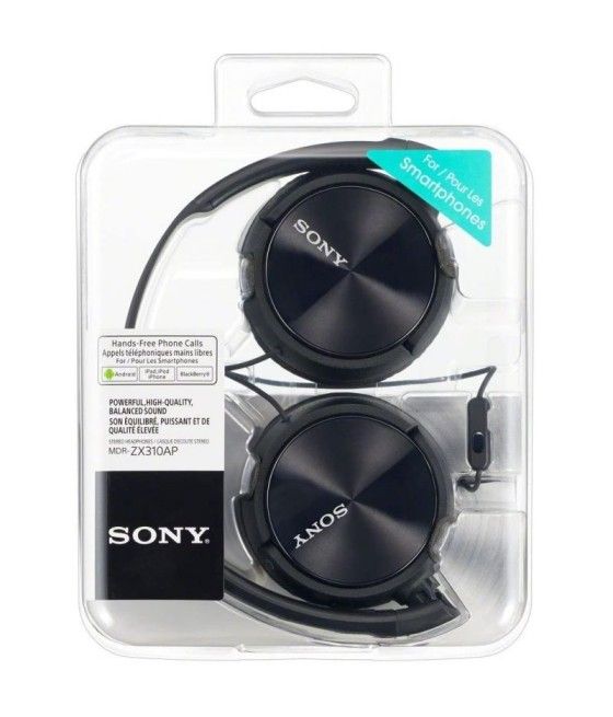 Auriculares Sony MDRZX310APB/ con Micrófono/ Jack 3.5/ Negros - Imagen 3