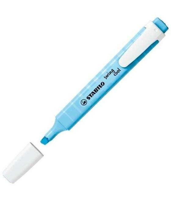 Stabilo marcador fluorescente swing cool pastel azul ventoso caja 10 ud
