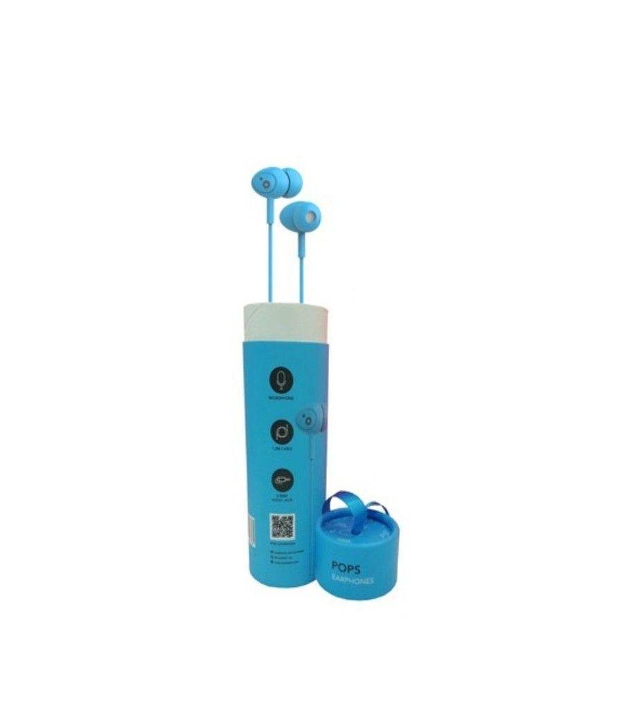 Auriculares Intrauditivos Sunstech Pops/ con Micrófono/ Jack 3.5/ Azules - Imagen 2