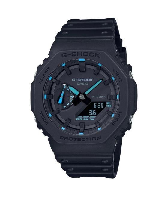Reloj analógico y digital casio g-shock trend ga-2100-1a2er/ 49mm/ negro y azul