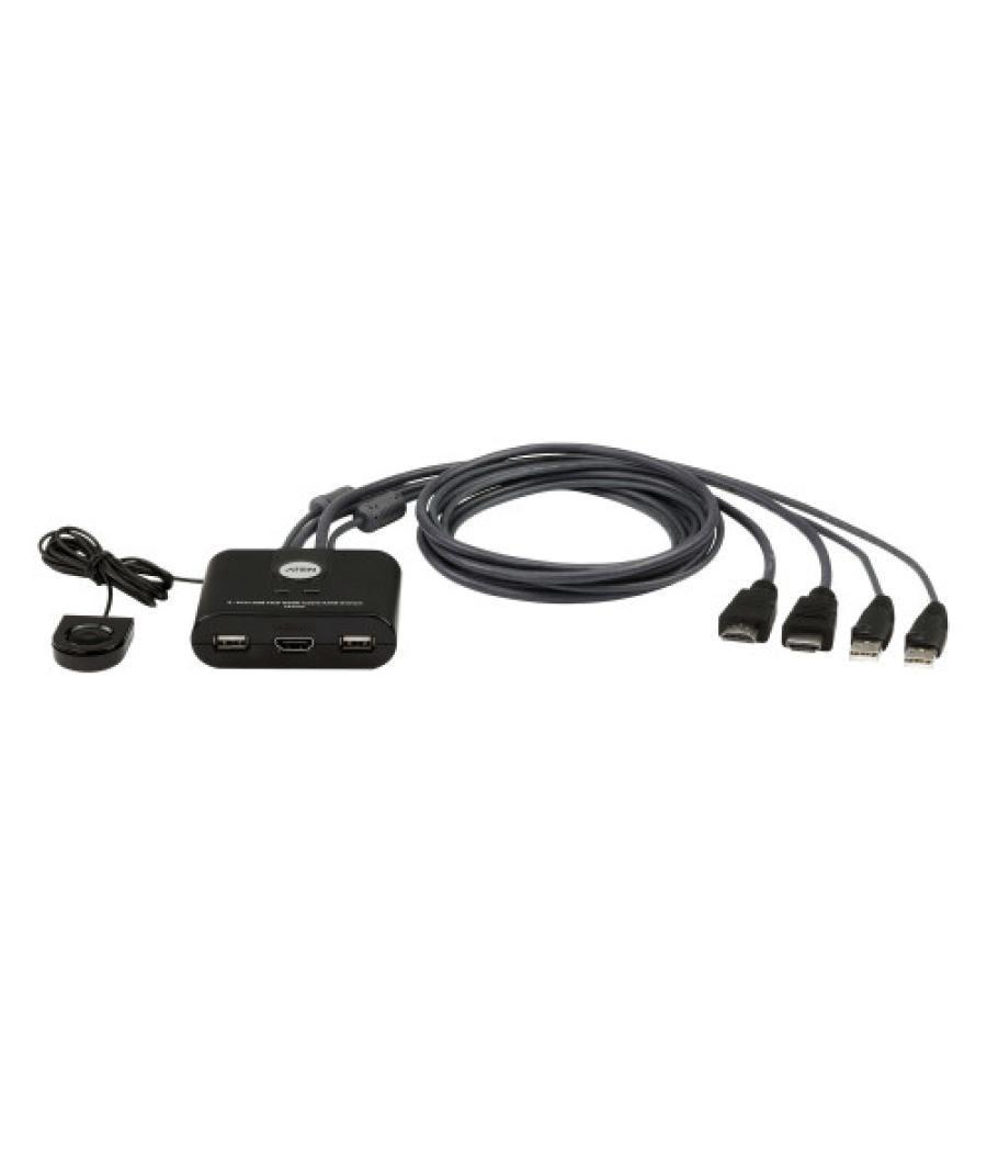 Aten switch kvm usb fhd hdmi de 2 puertos en formato cable