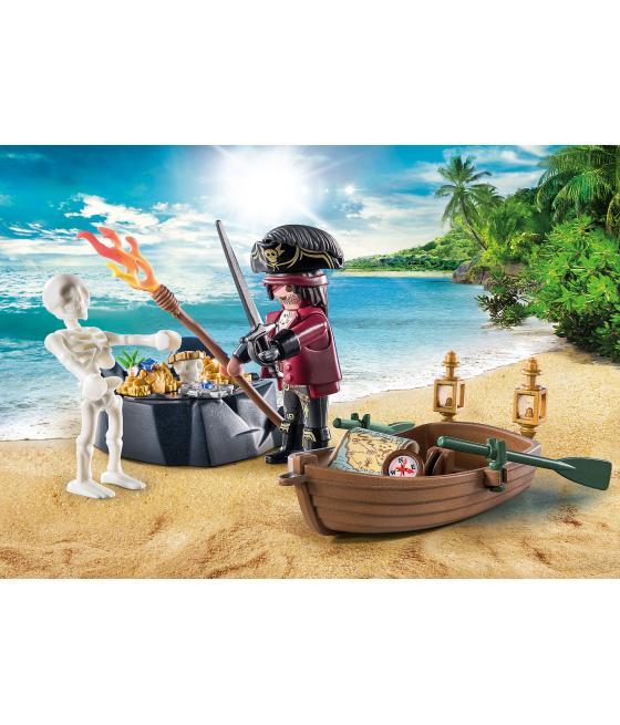 Playmobil starter pack pirata con bote de remos