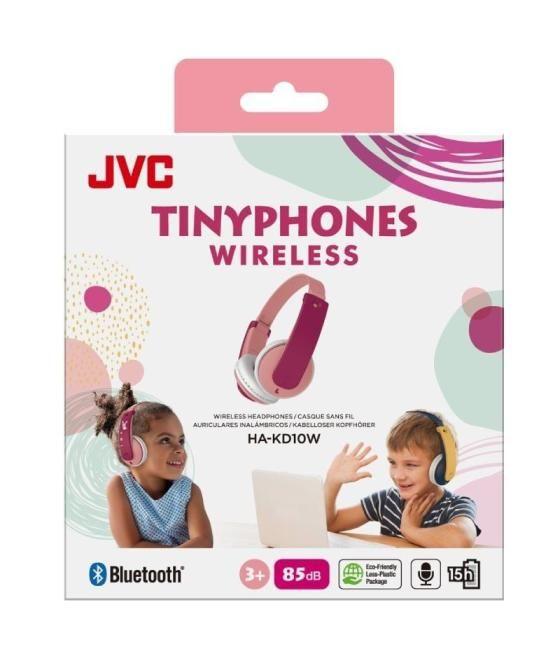 Auriculares infantiles inalámbricos jvc tinyphone ha-kd10w/ bluetooth/ rosas