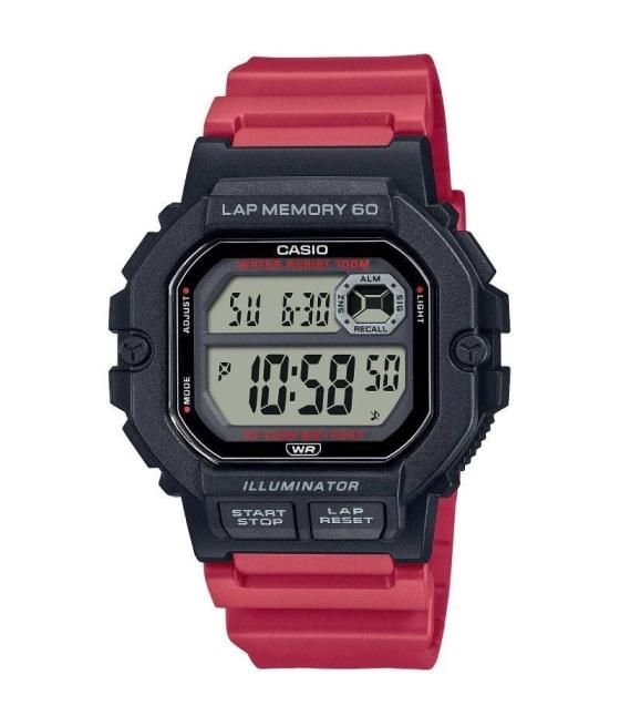 Reloj digital casio collection men ws-1400h-4avef/ 47mm/ rojo
