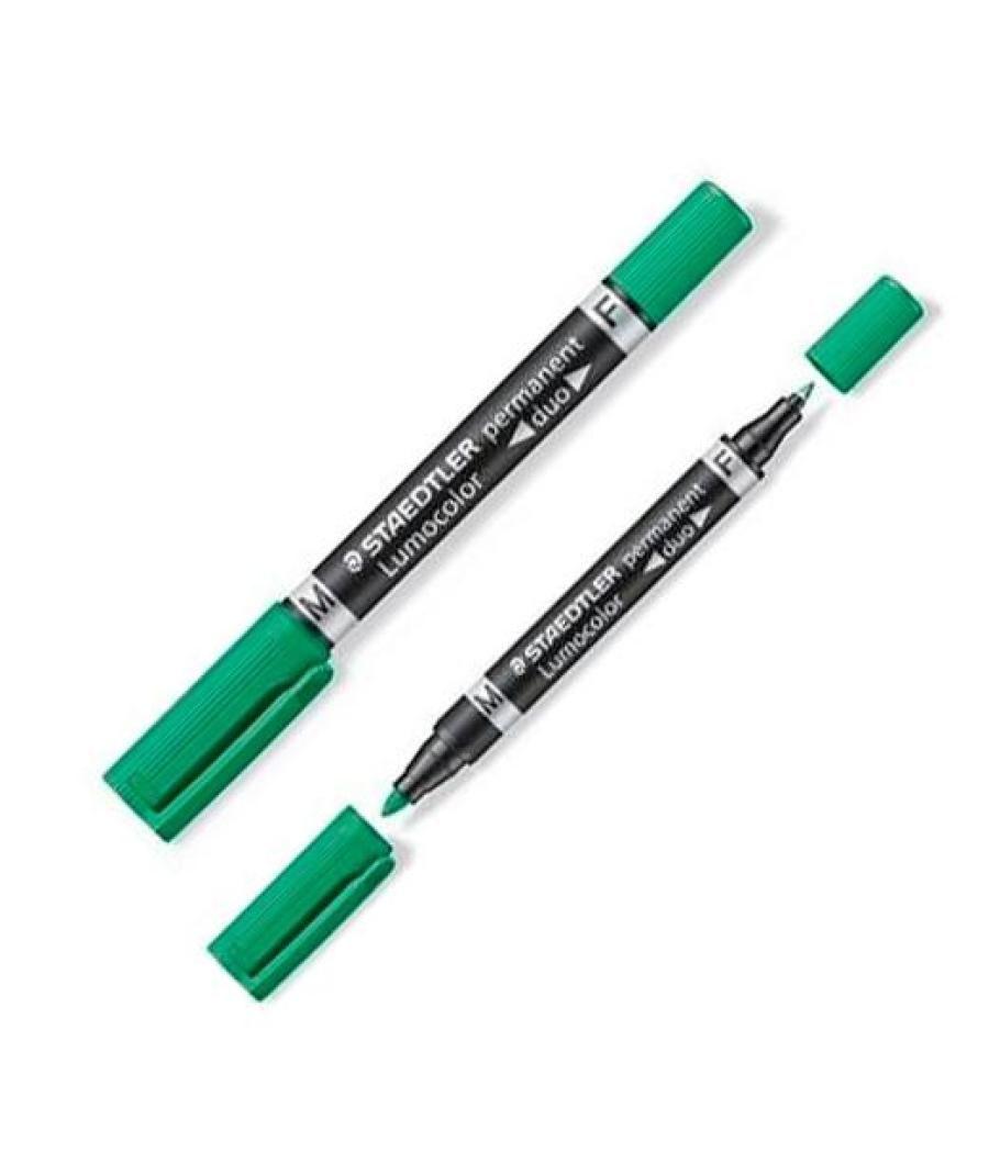 Staedtler marcador permanente lumocolor 348-5 verde pack 10 unidades