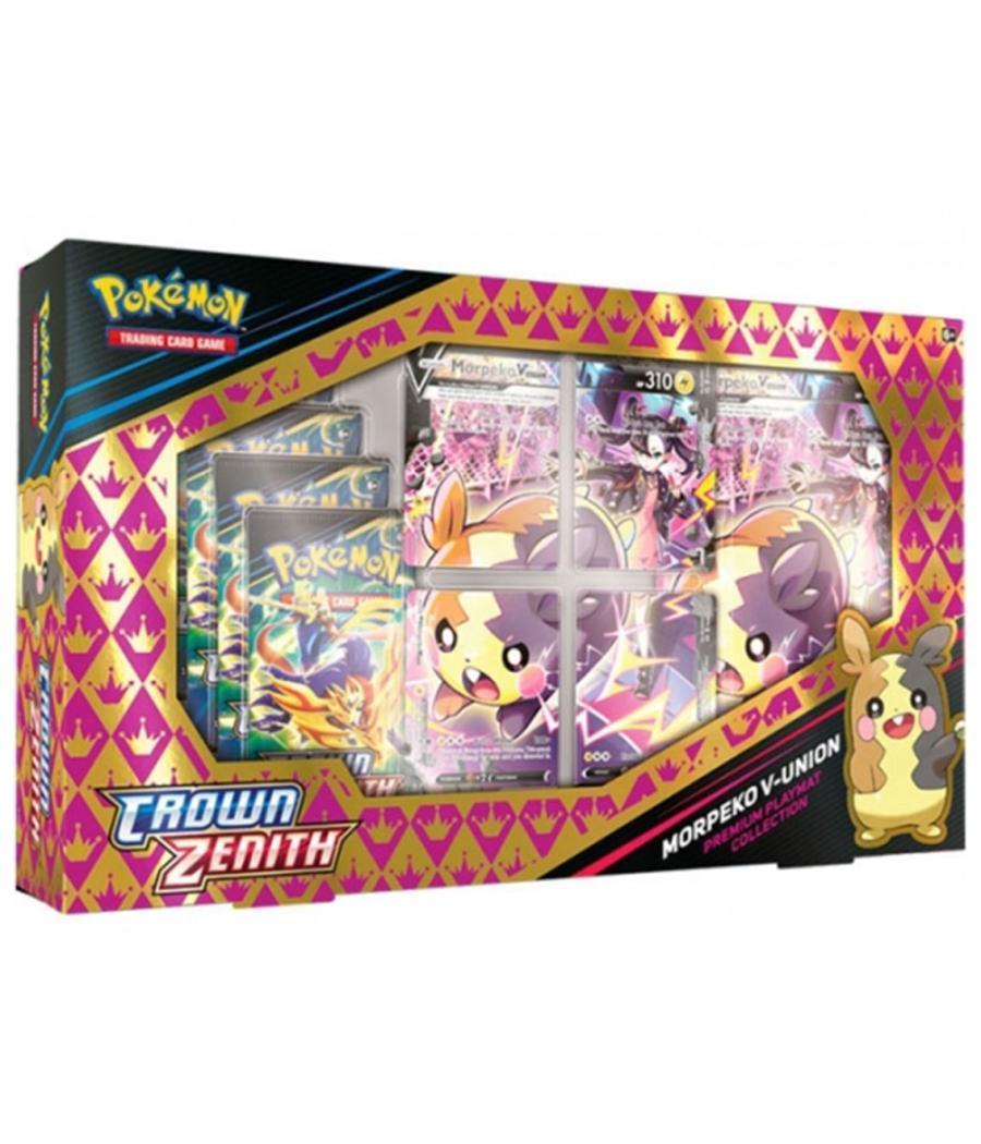 Juego de cartas pokemon tcg morpeko v - union 12.5 playmat box cenit supremo inglés