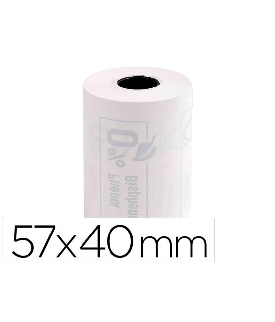 Rollo sumadora exacompta termico para tpv 57 mm x 40 mm 55 g/m2 fsc sin fenol ni plástico pack 20 unidades