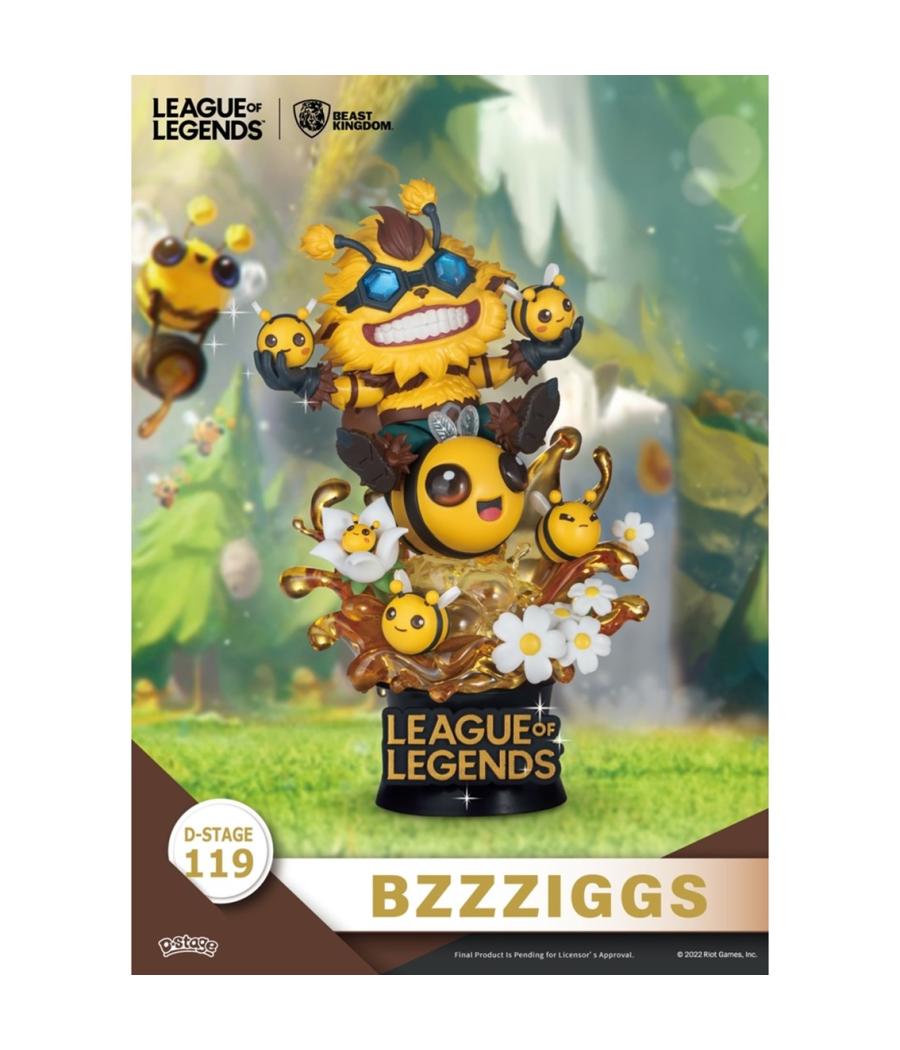 Set de 2 figuras beast kingdom dstage league of legends beemo y bzzziggs