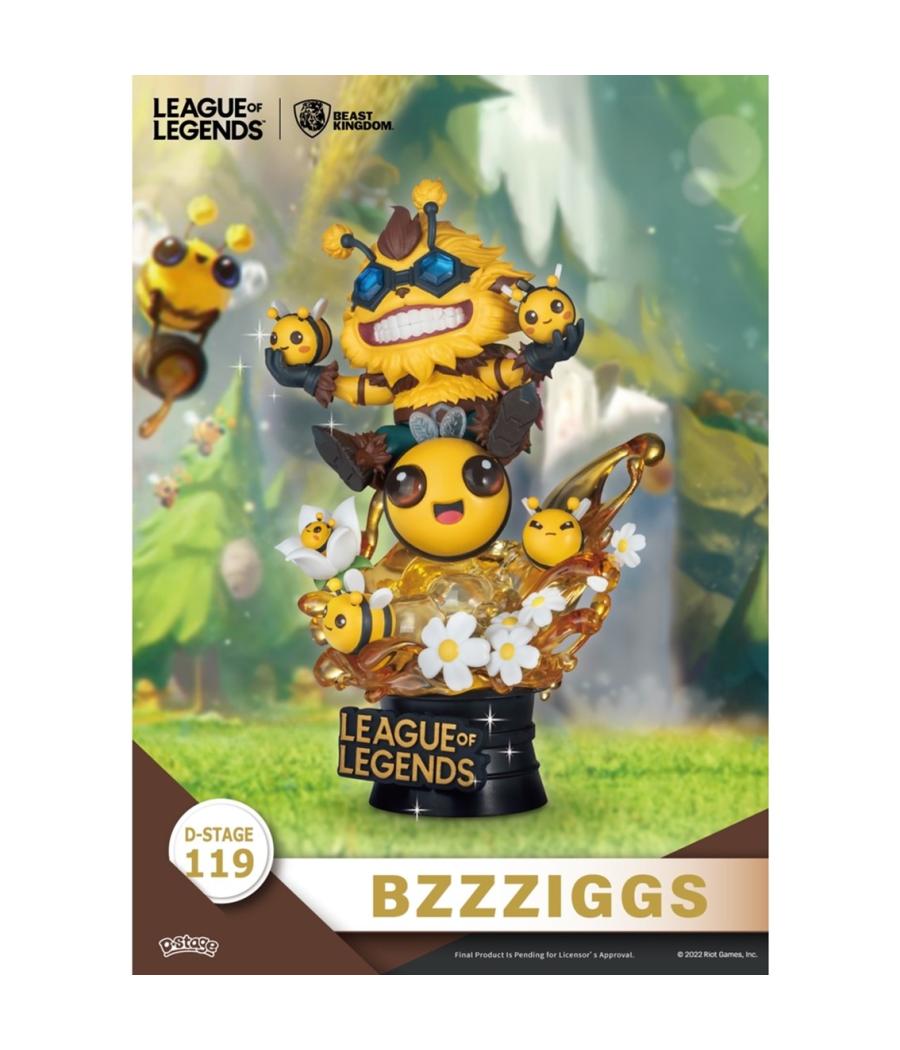 Set de 2 figuras beast kingdom dstage league of legends beemo y bzzziggs