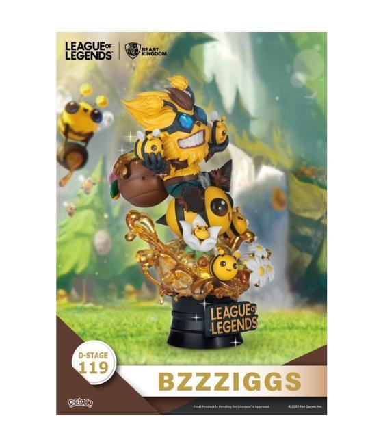 Set de 2 figuras beast kingdom dstage league of legends beemo y bzzziggs