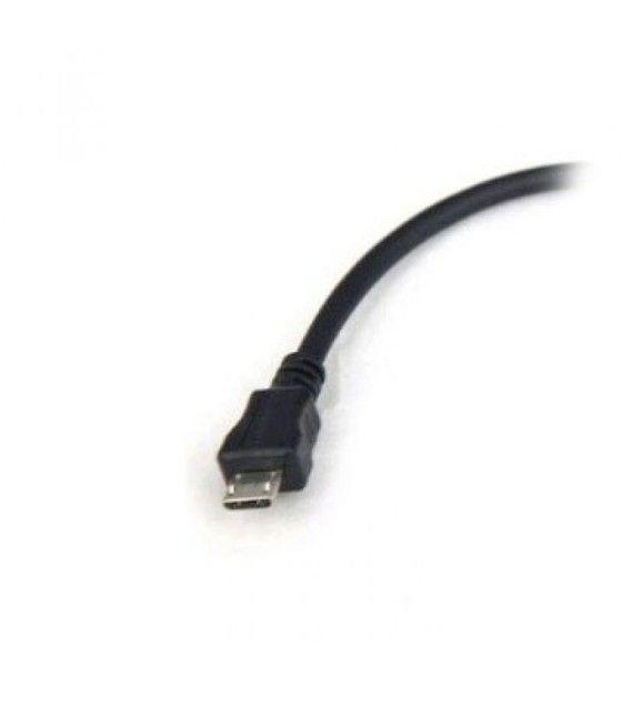 Cable USB 2.0 3GO C122/ MicroUSB Macho - USB Hembra/ 15cm/ Negro - Imagen 3