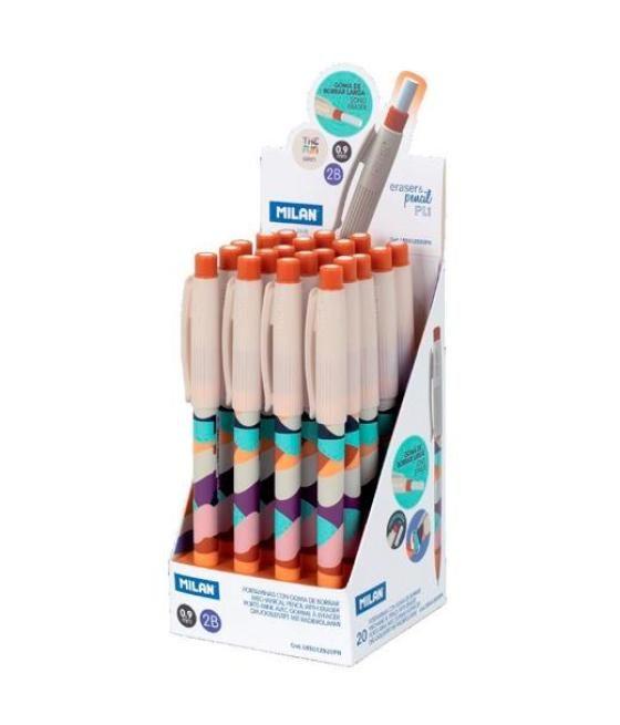 Milan portaminas pl1 serie the gun 0.9mm 2b c/surtidos caja expositora 20 ud