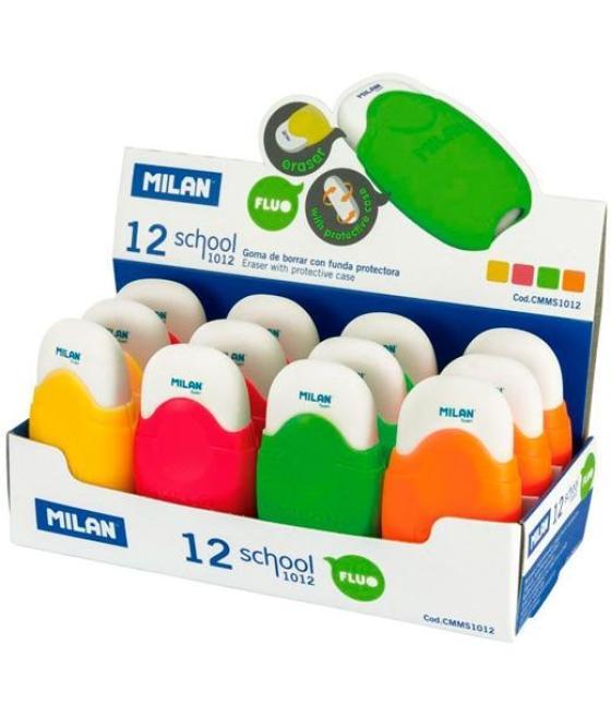 Milan goma con funda protectora school acid caja expositora 12 c/surtidos