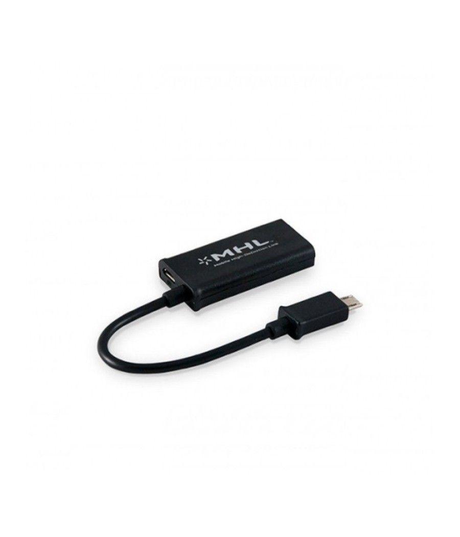 Cable MHL 11 Pines 3GO CMHL11 HDMI Macho - MicroUSB Macho/ Negro - Imagen 2