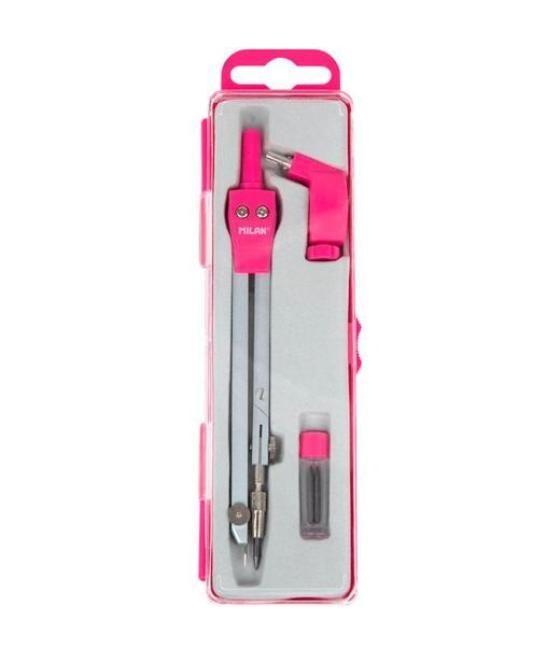 Milan compás universal con pata articulada   adaptador   2 minas serie acid rosa