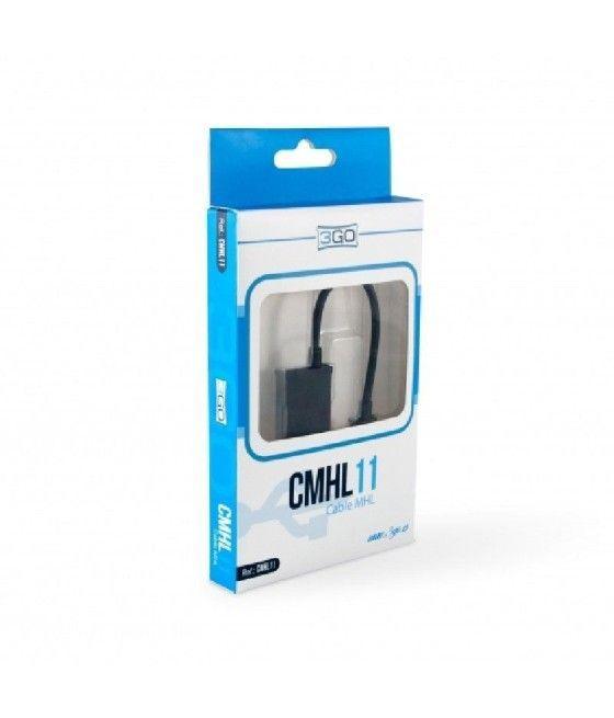 Cable MHL 11 Pines 3GO CMHL11 HDMI Macho - MicroUSB Macho/ Negro - Imagen 3