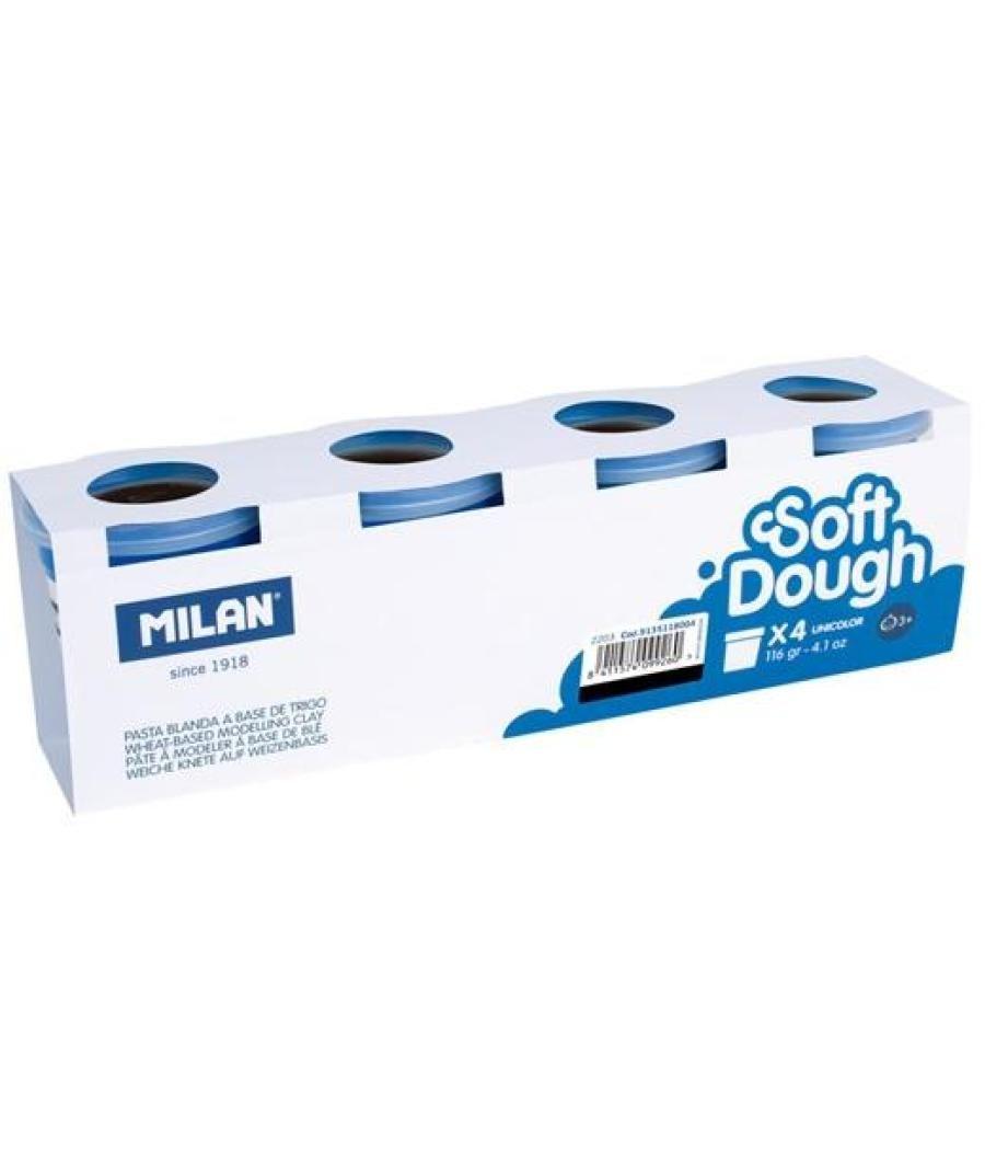 Milan pasta blanda soft dough caja 4 botes 116gr negro