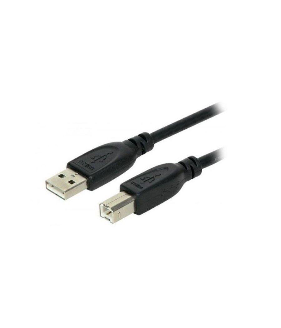 Cable USB 2.0 Impresora 3GO C113/ USB Macho - USB Macho/ 5m/ Negro - Imagen 1