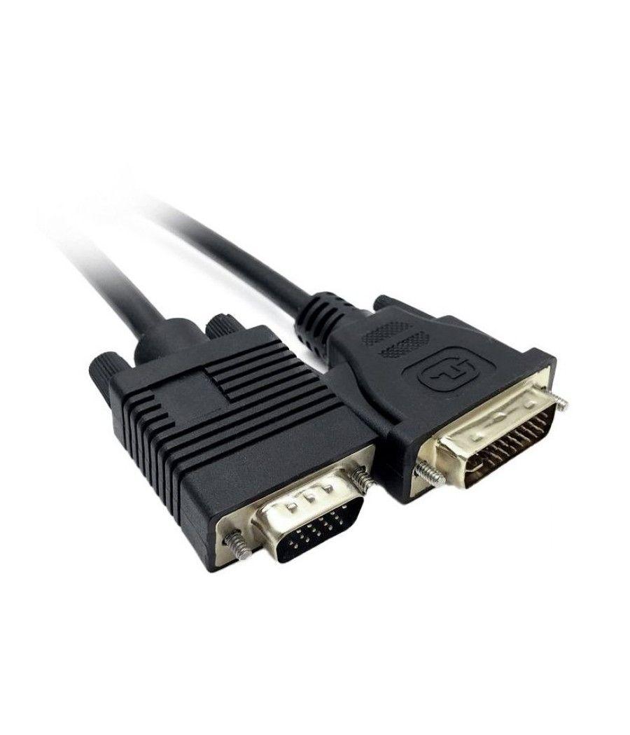 Cable DVI 3GO CDVIVGA/ DVI-I Macho - HD DSUB Macho/ 2m/ Negro - Imagen 2