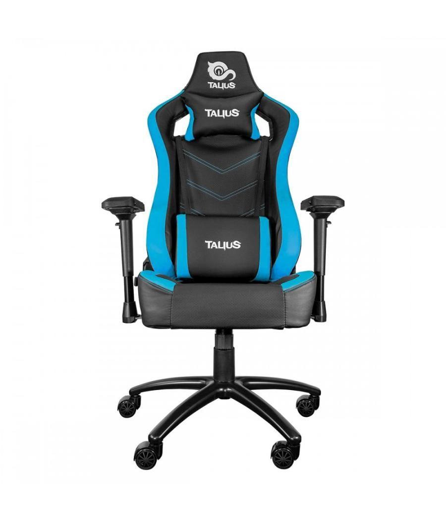 Silla gamer talius vulture negra/azul butterfly, 4d, base metwal, ruedas nylon