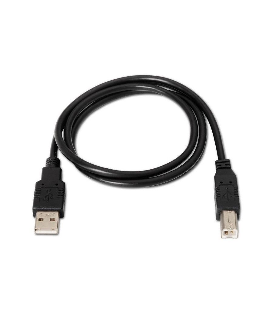 Cable USB 2.0 Impresora Aisens A101-0006/ USB Macho - USB Macho/ 1.8m/ Negro - Imagen 2