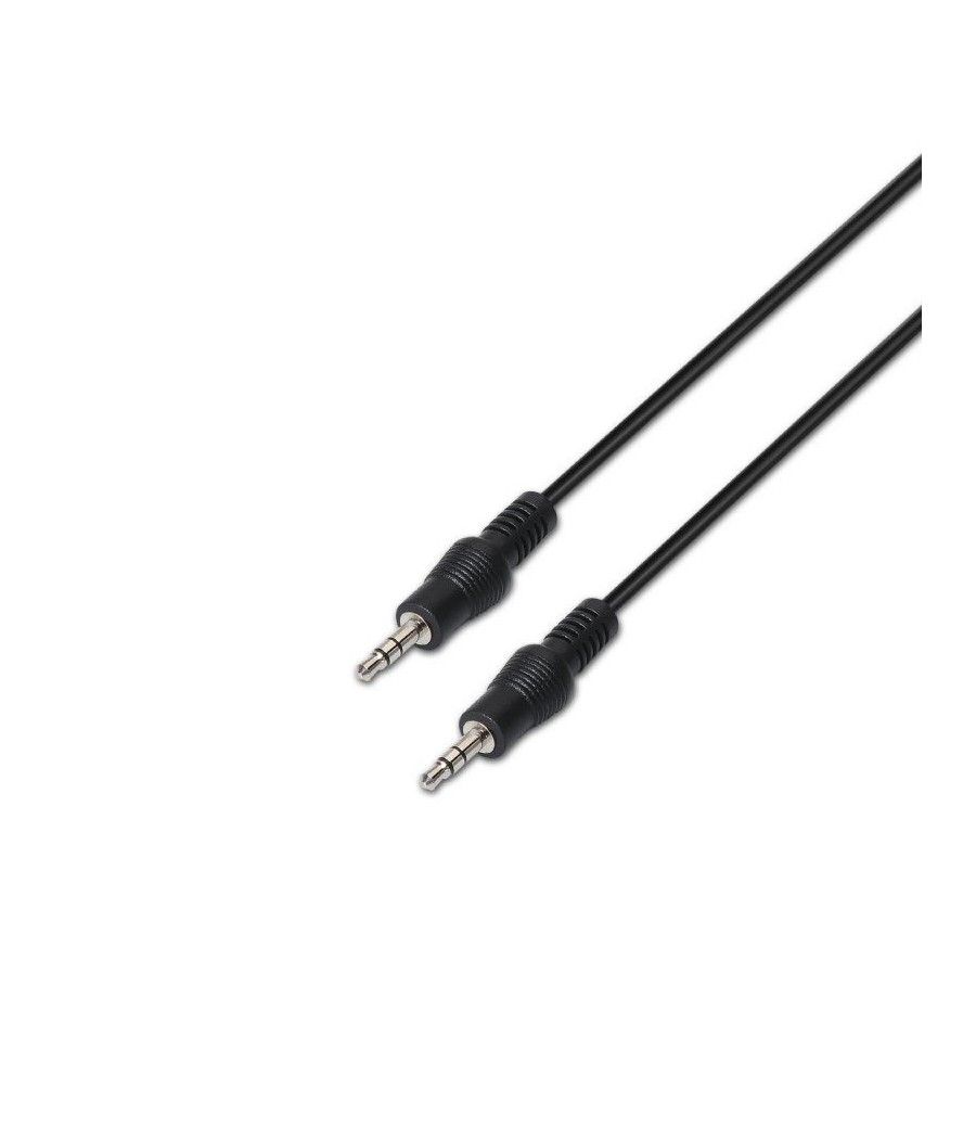 Cable Estéreo Aisens A128-0144/ Jack 3.5 Macho - Jack 3.5 Macho/ 10m/ Negro - Imagen 1