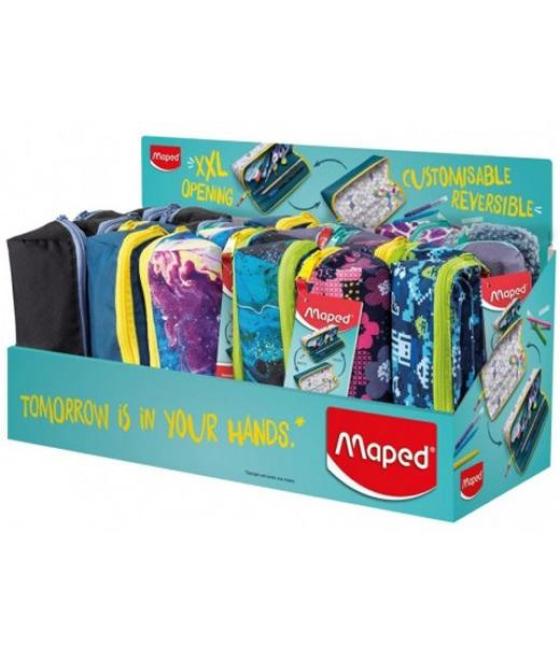 Maped portatodos xxl empty pencil case expositor de 24u c/surtidos