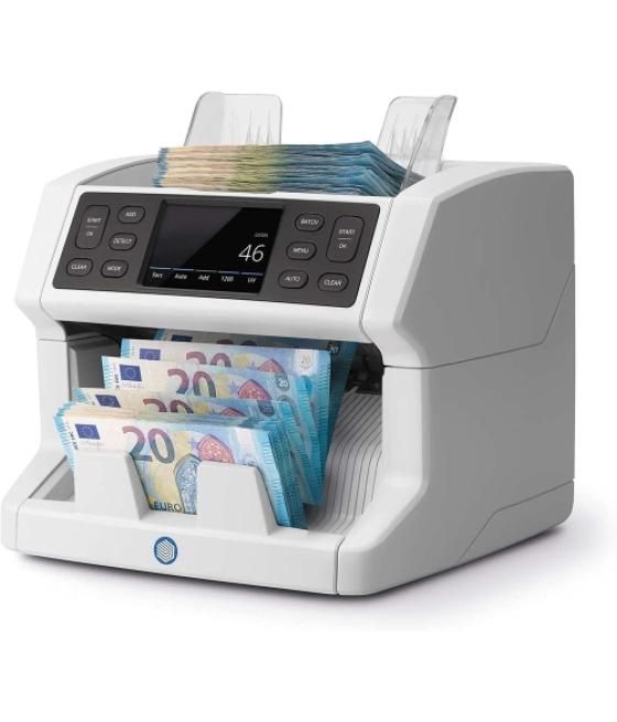 Safescan 2850 - contadora automática de billetes con detección billetes falsos en 3 puntos. pantalla táctil y menú multilingüe, 
